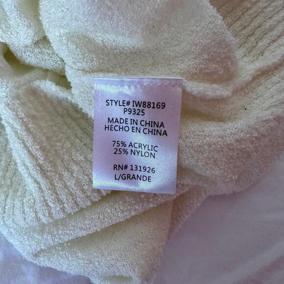 Womens Top Size Large White Sweater Tee Casual Elegance Summer Boating Vacation - Picture 7 of 7